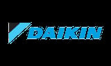 Daikin logo with blue text and geometric slash mark