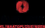 Red circular logo above KLIMAATOPLOSSINGEN text